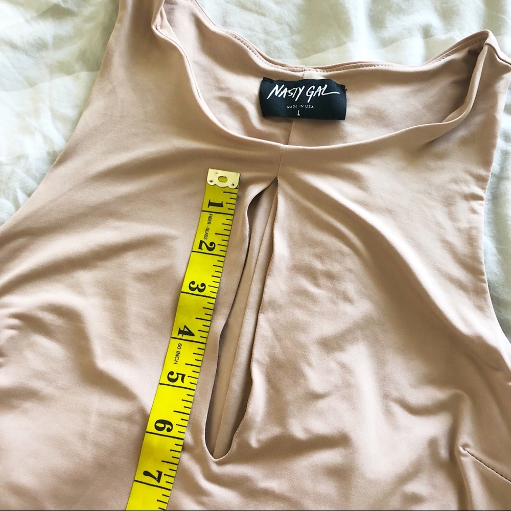 Nasty Gal Nude Keyhole Body Con Midi - Picture 3 of 8